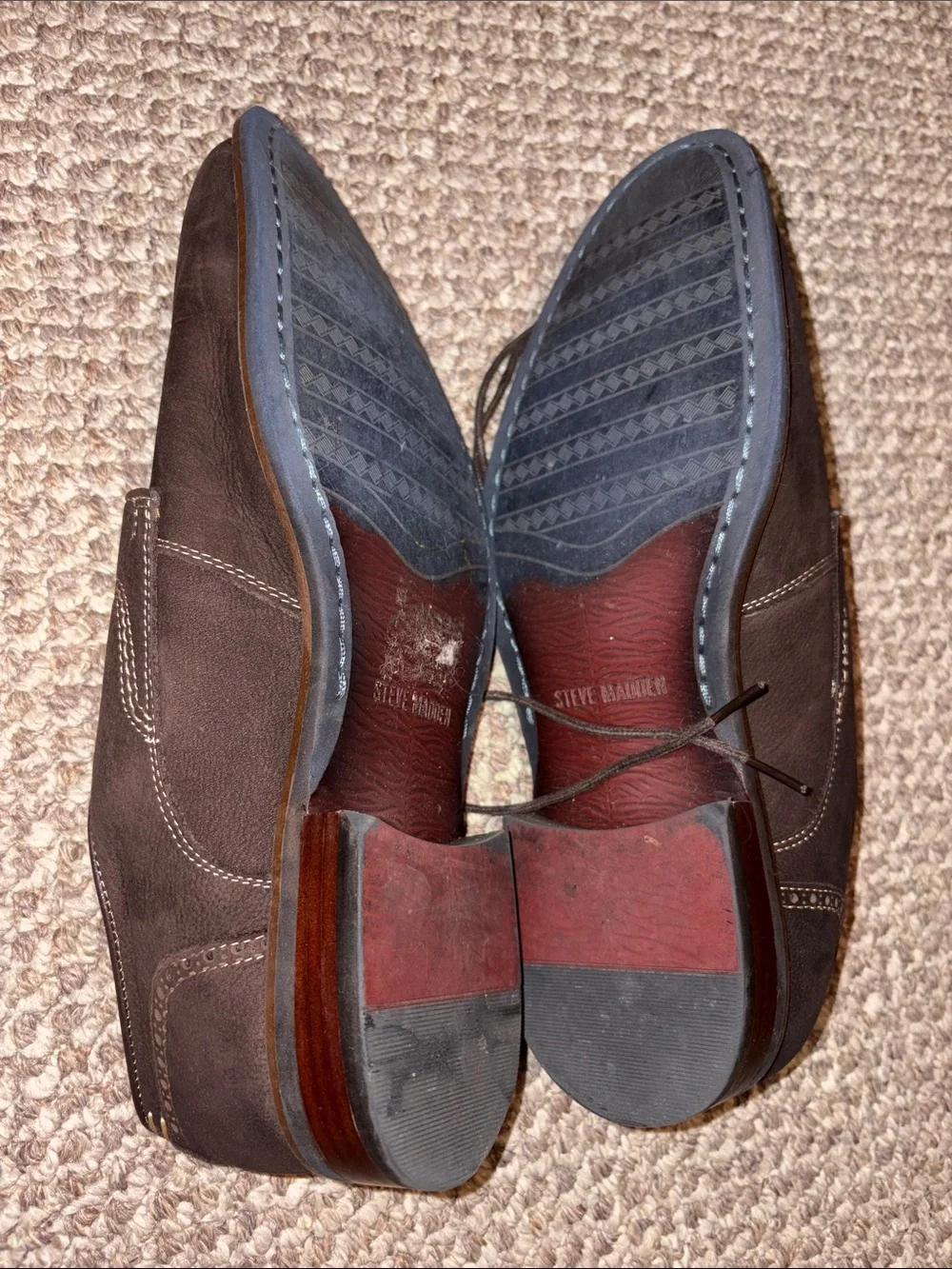 Steve Madden Brown Suede Lace-Up Derby Shoes